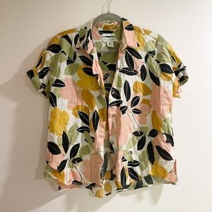 Rachel Zoe Floral Print Top - Yellow, Pink, Black, Green
